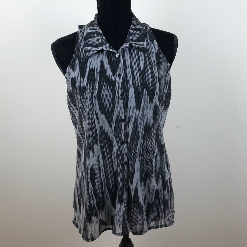 Guess snakeskin sleeveless blouse
